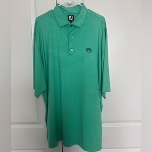 FootJoy Golf Shirt Men’s XXL Short Sleeve Green Polo Geometric Print